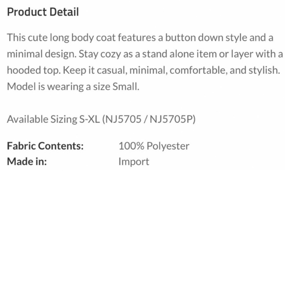 NWT! Cream Long Body Nylon Button Downstyle Winter Jacket Coat - Picture 5 of 5